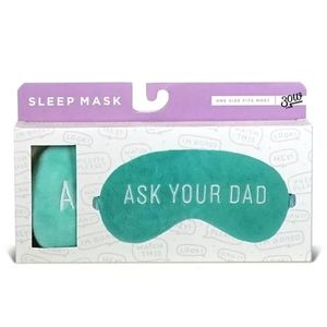 " Ask Your Dad" Embroidered Mint Green Sleep Mask